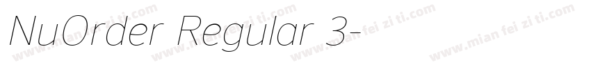 NuOrder Regular 3字体转换